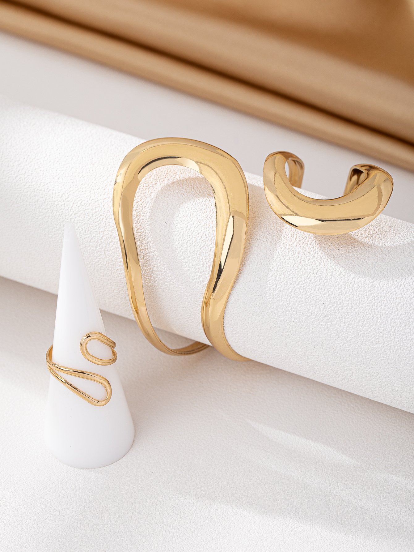 Gold Wraparound Bracelets Set - Pack of 2
