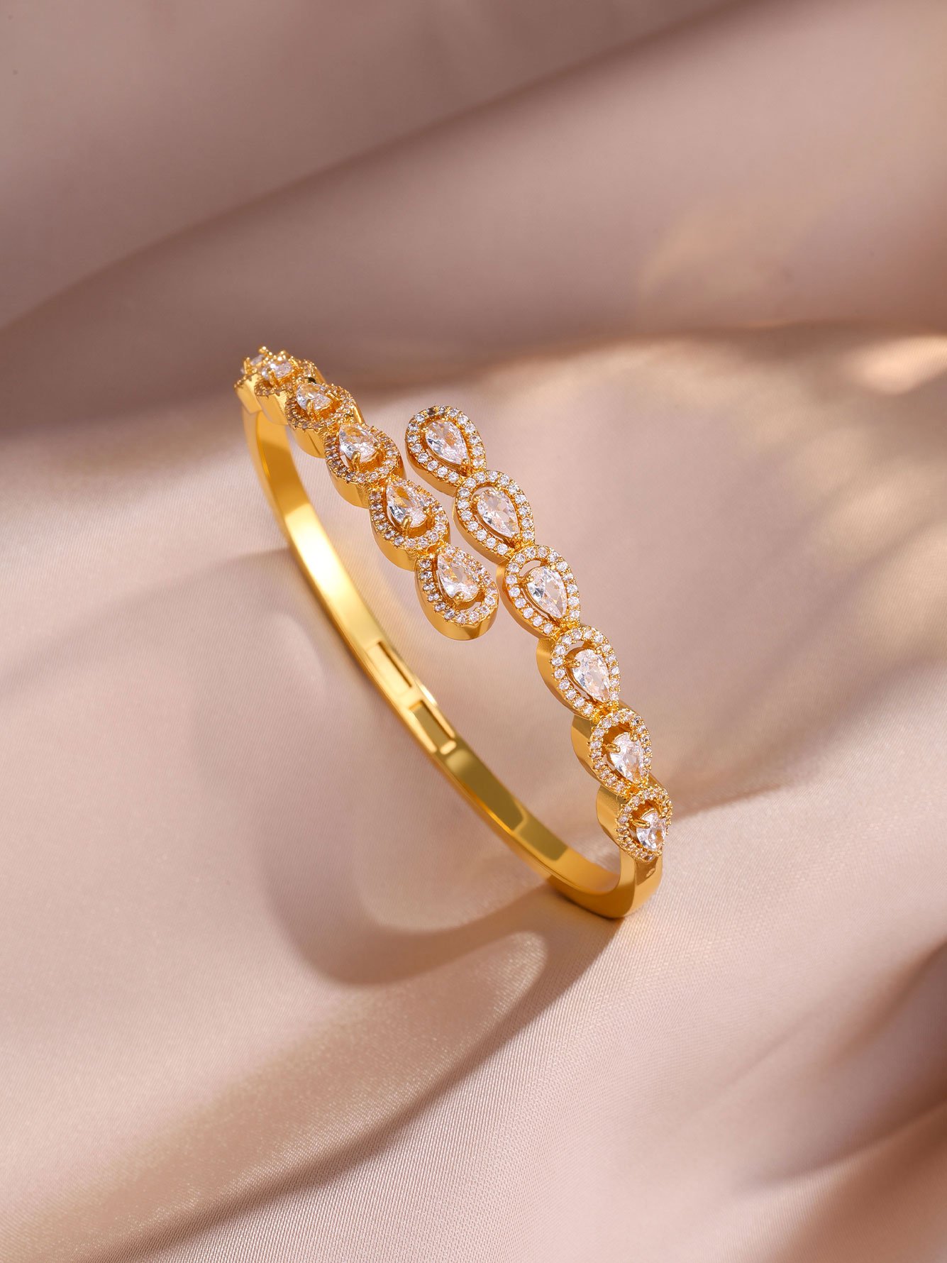Gold Wraparound Bracelet and Ring Set
