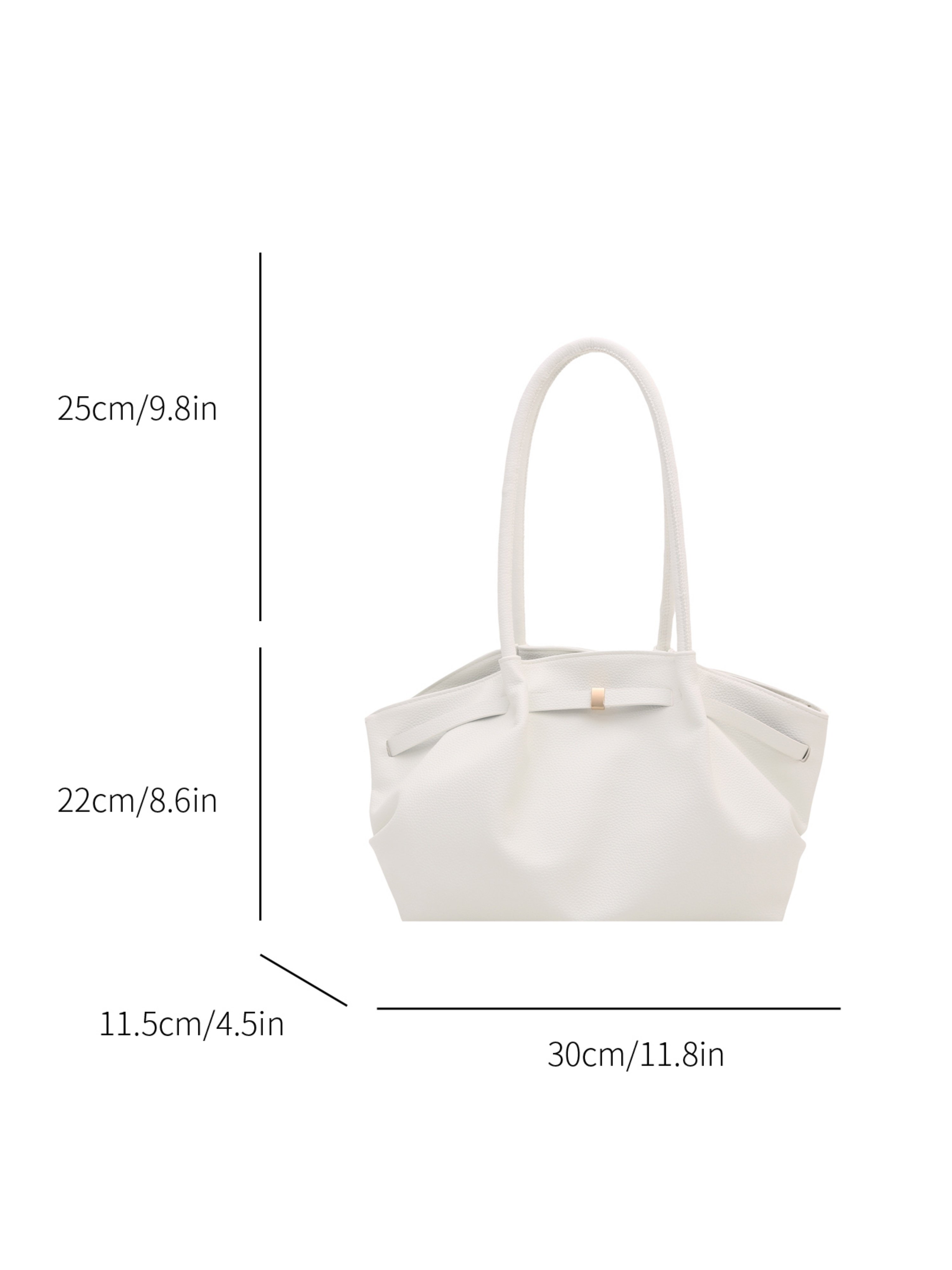 White Faux Leather Crossbody Bag