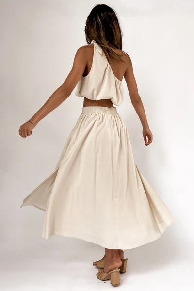 One-Shoulder Top and Skirt Set