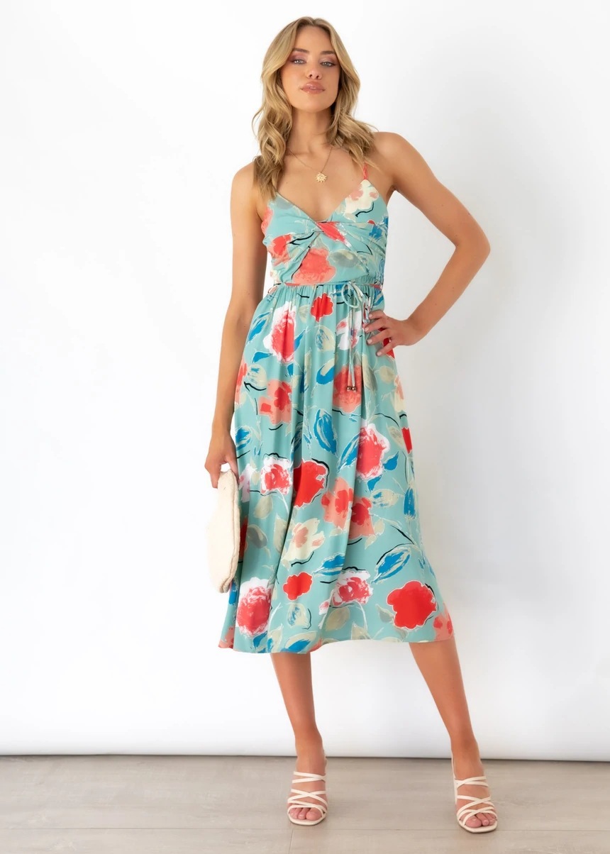Floral Print Midi Dress