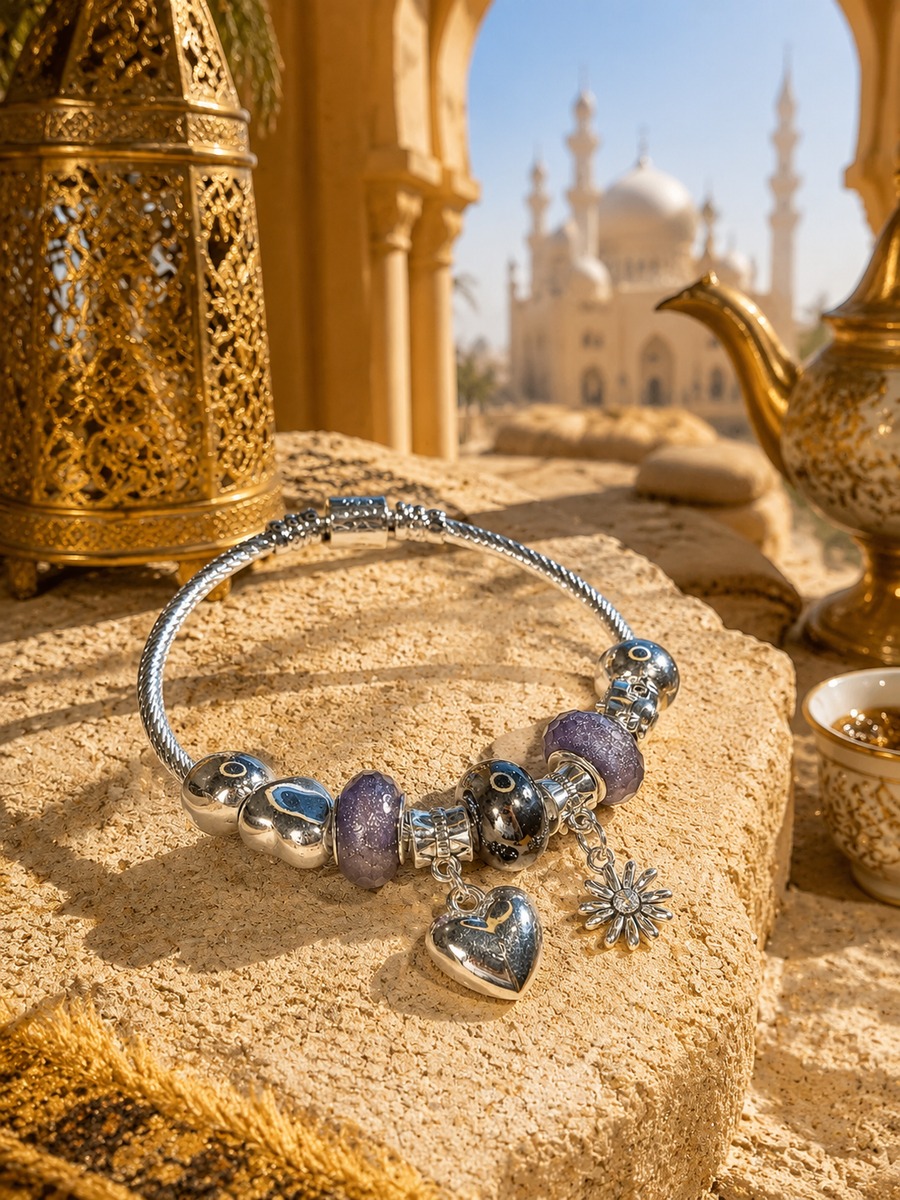 Purple Hues Charm Bracelet