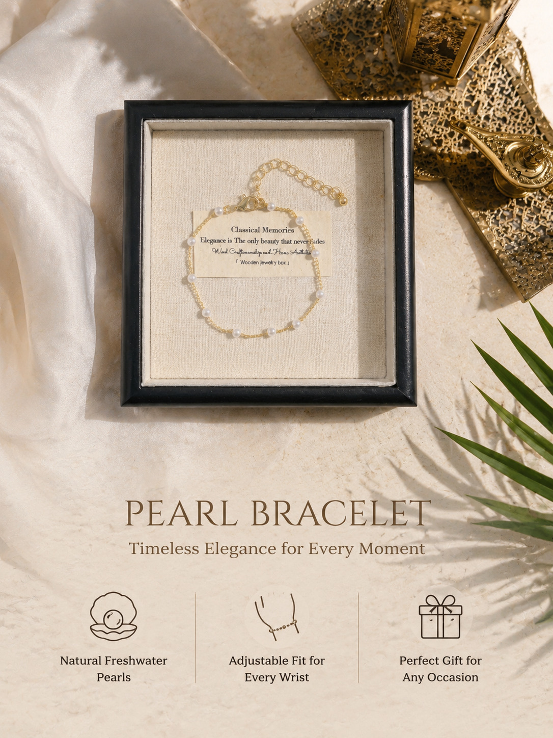 Golden Pearl Elegance Bracelet