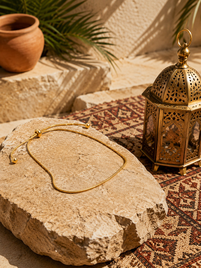 Adjustable Gold Snake Chain Bracelet