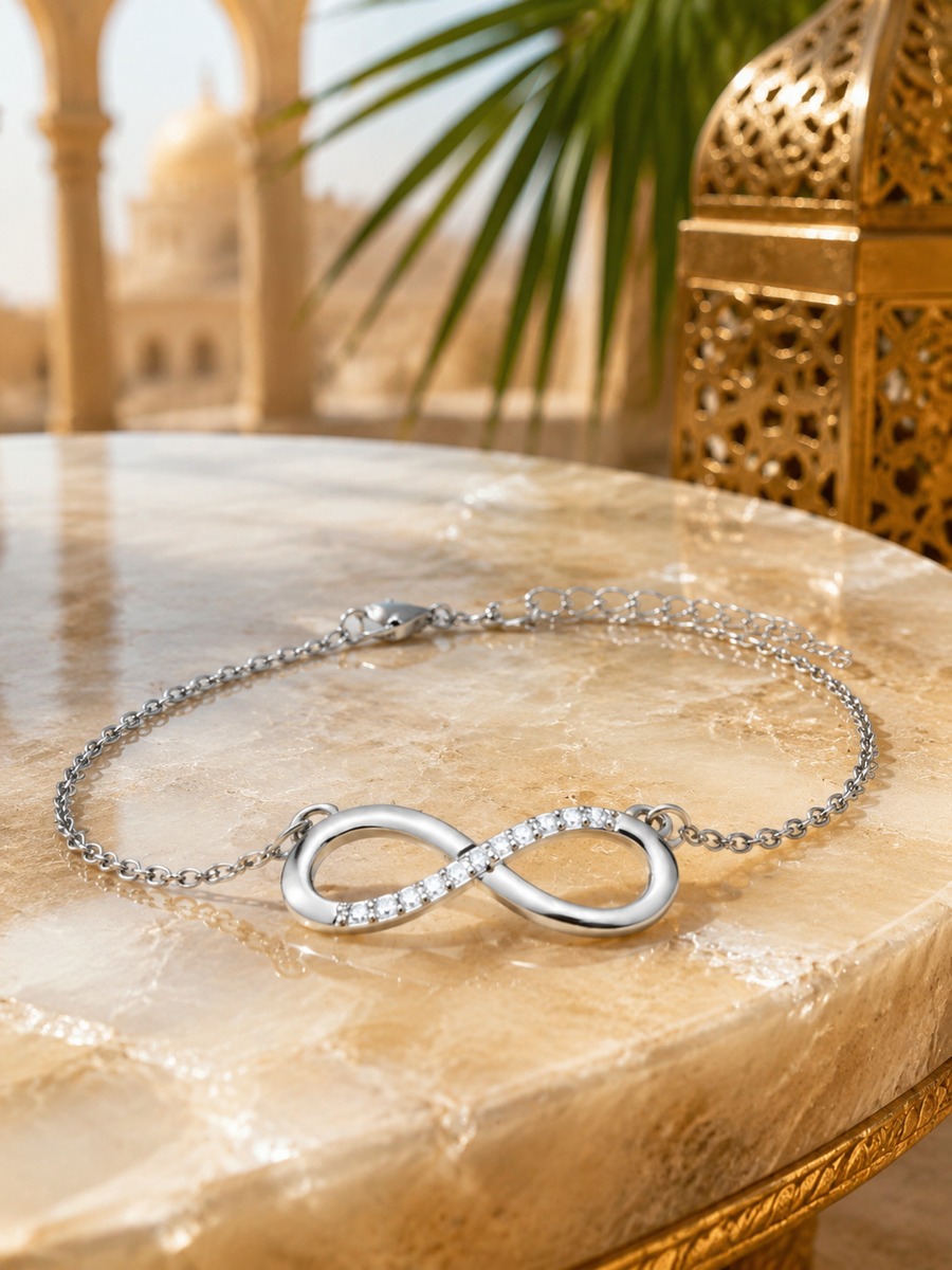 Silver Infinity Charm Bracelet