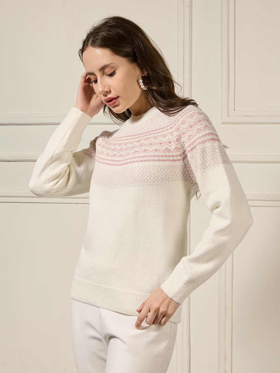 Off-White Fair Isle Knit Jumper
