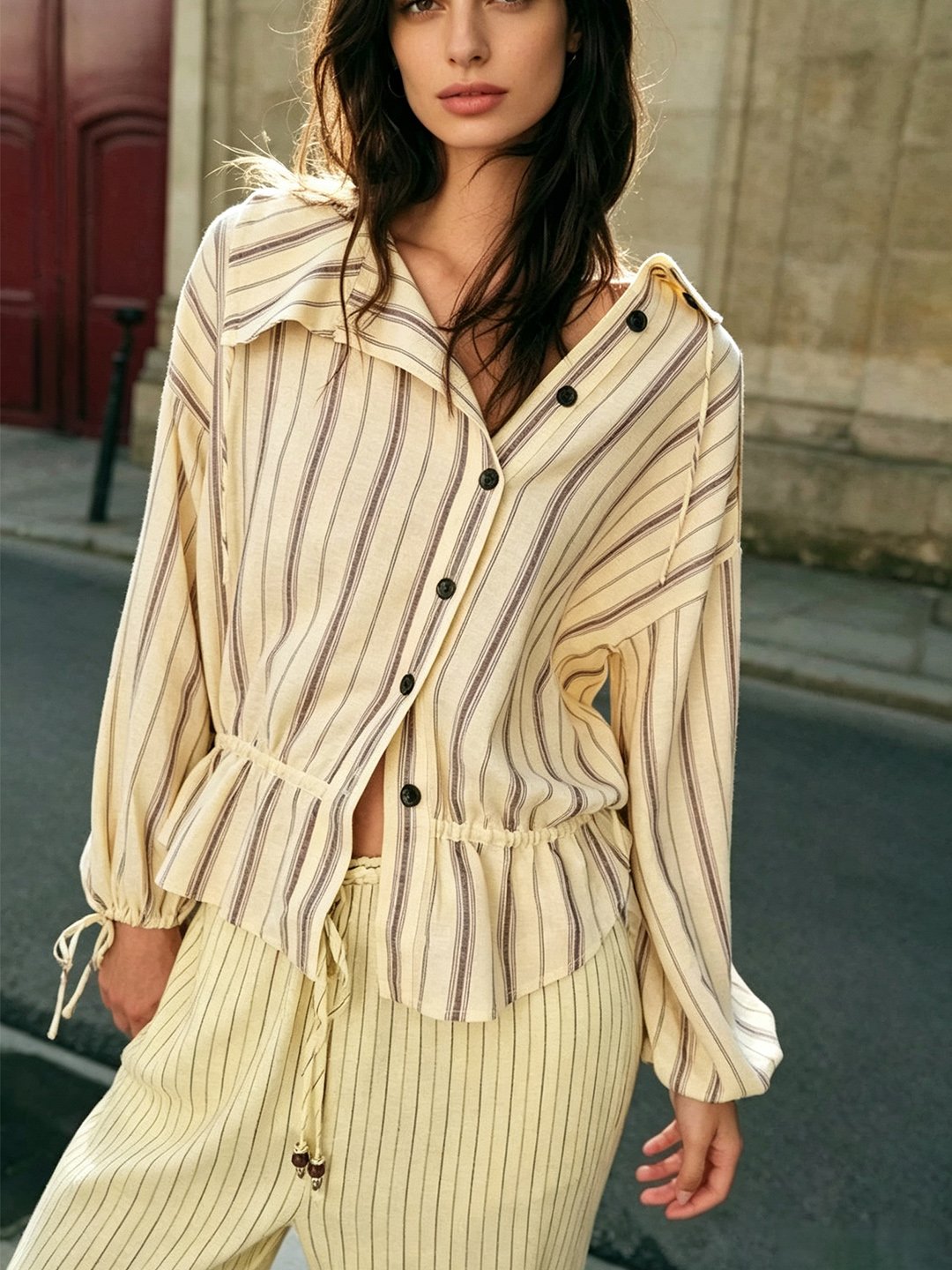 Multi Striped Regular Corduroy Jacket