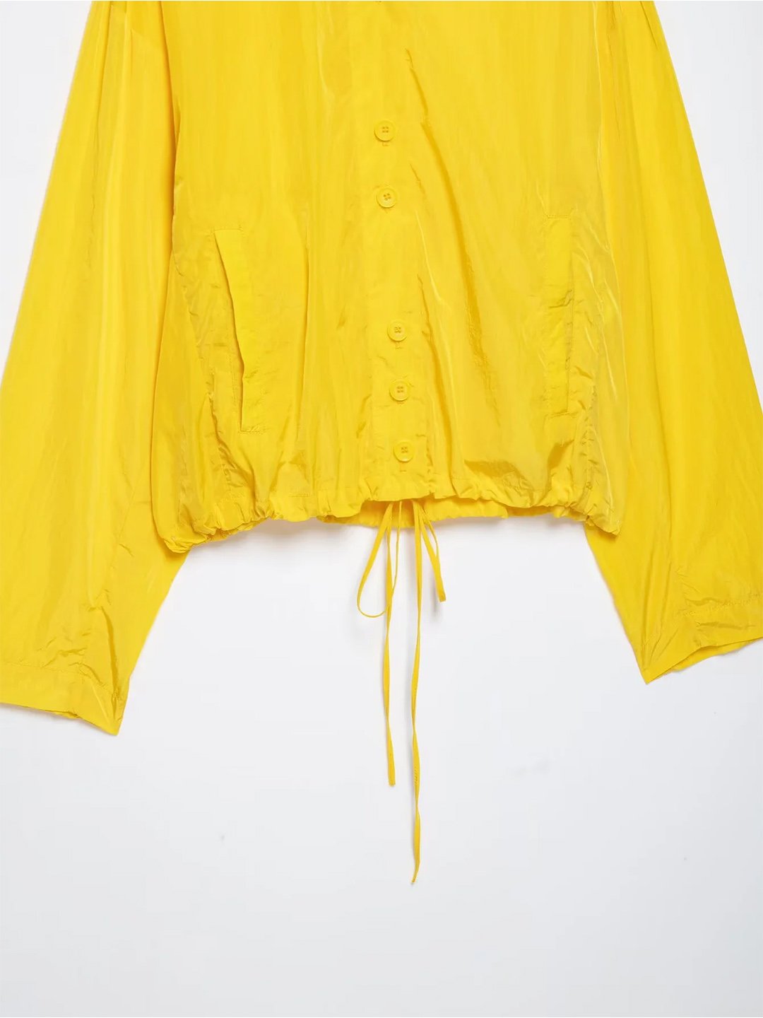 Yellow Solid Regular Windbreaker