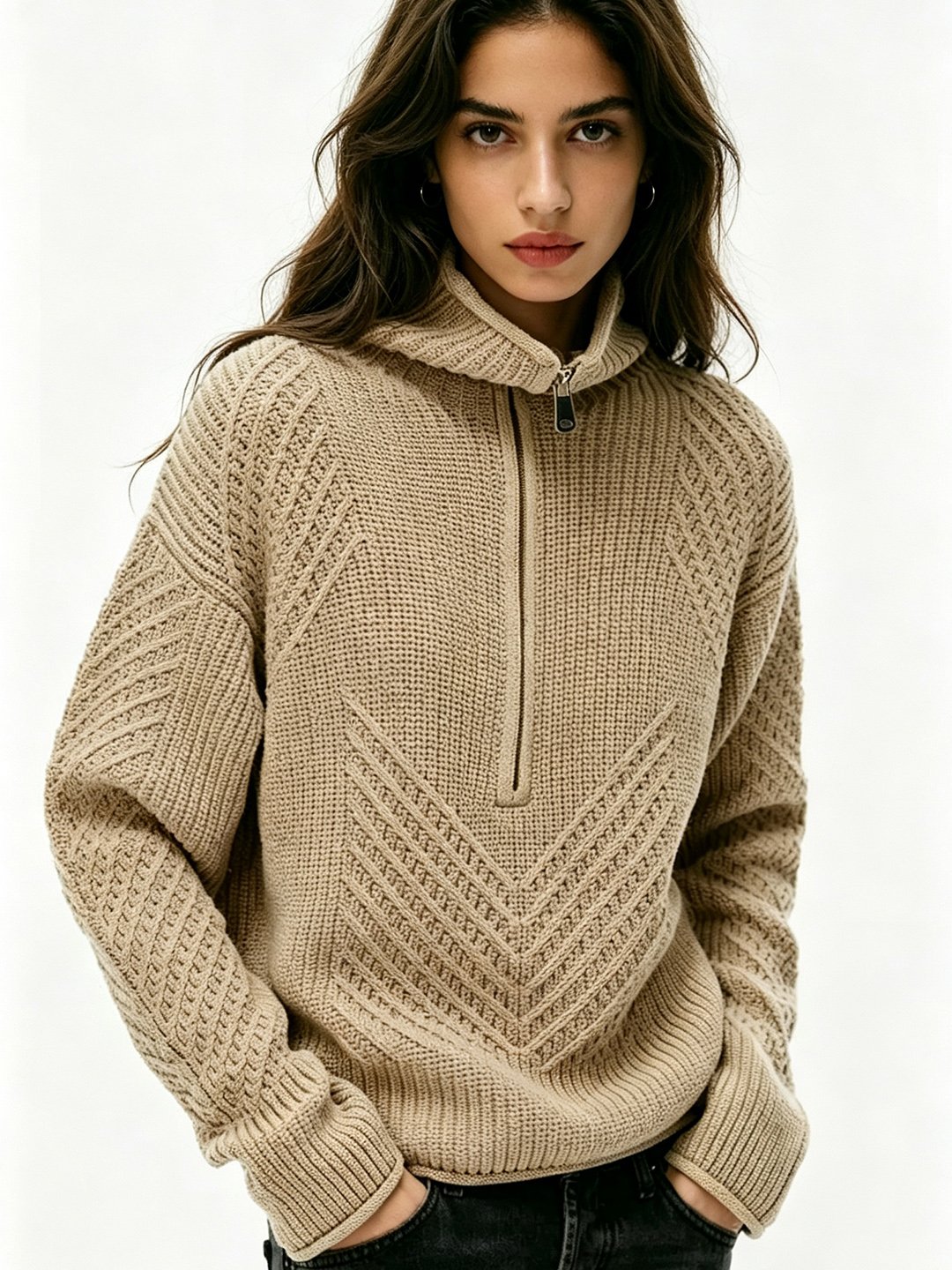 Khaki Texture Sweater