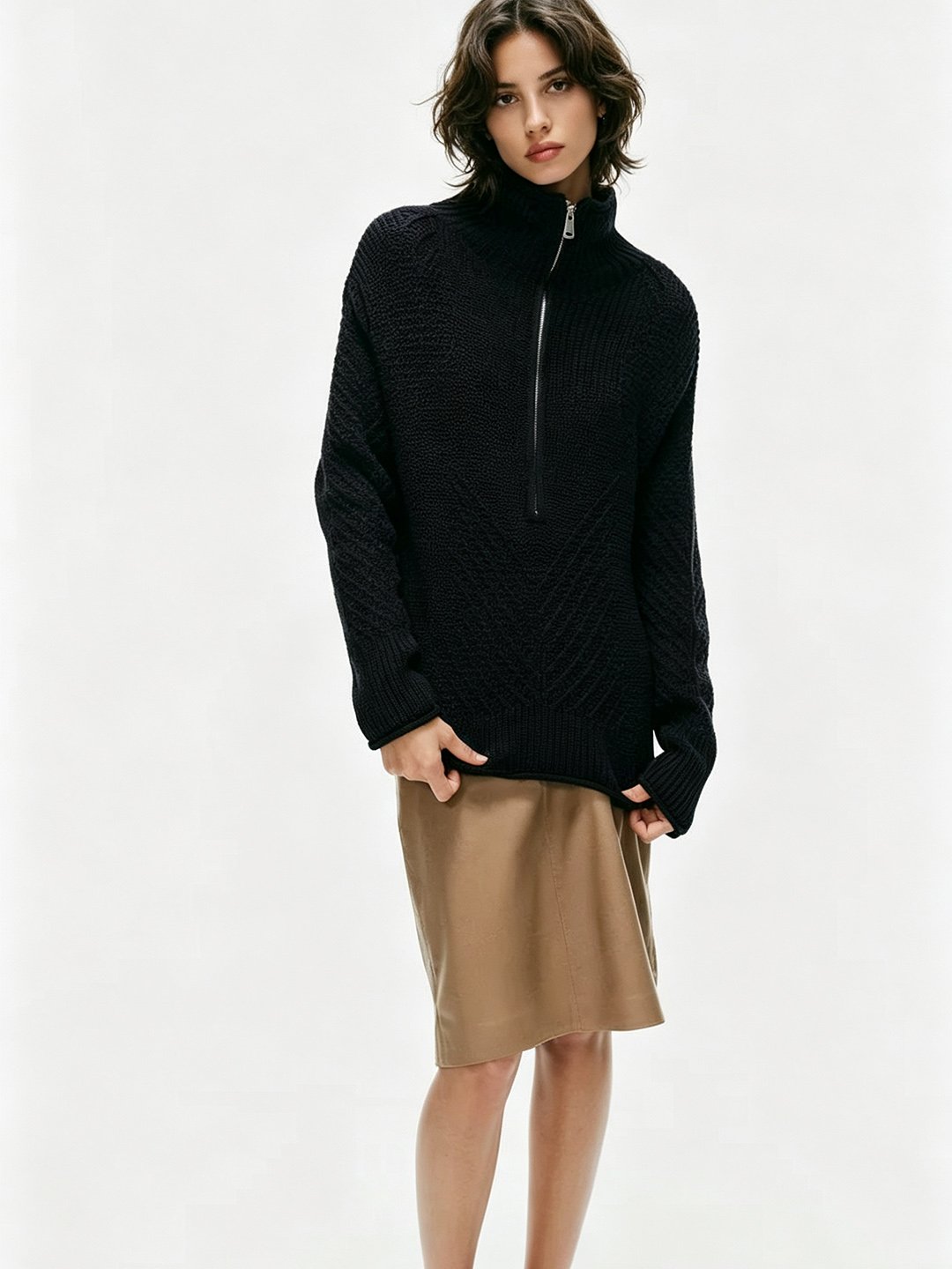 Black Solid Cardigan