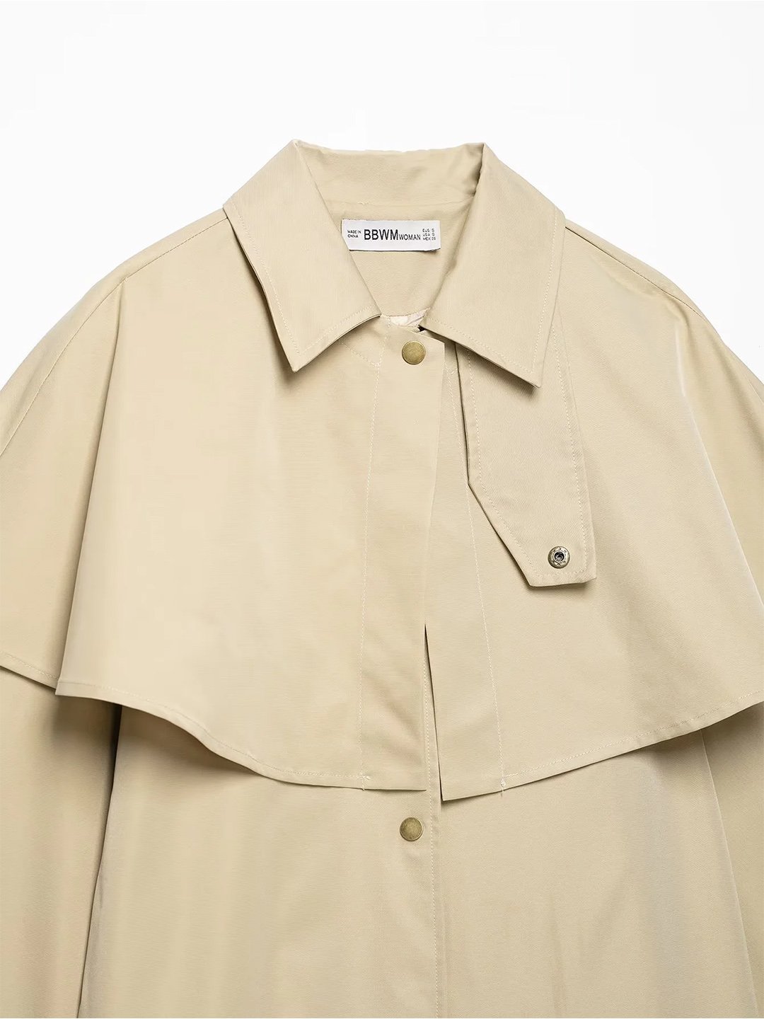 Khaki Longline Buttoned Trench Coat