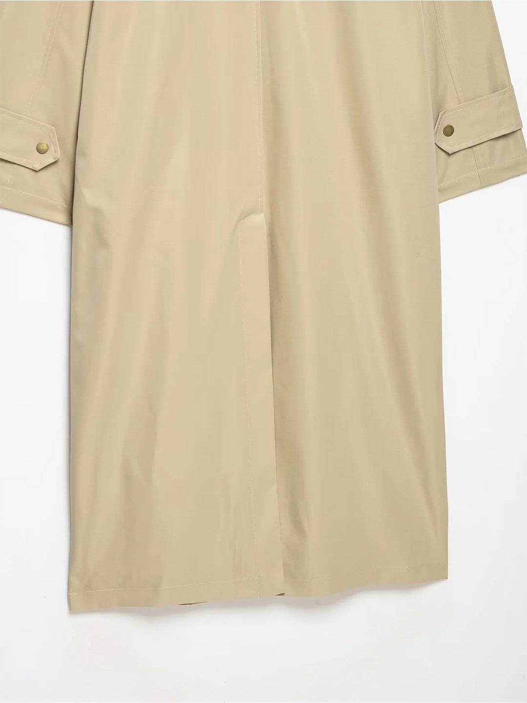 Khaki Longline Buttoned Trench Coat