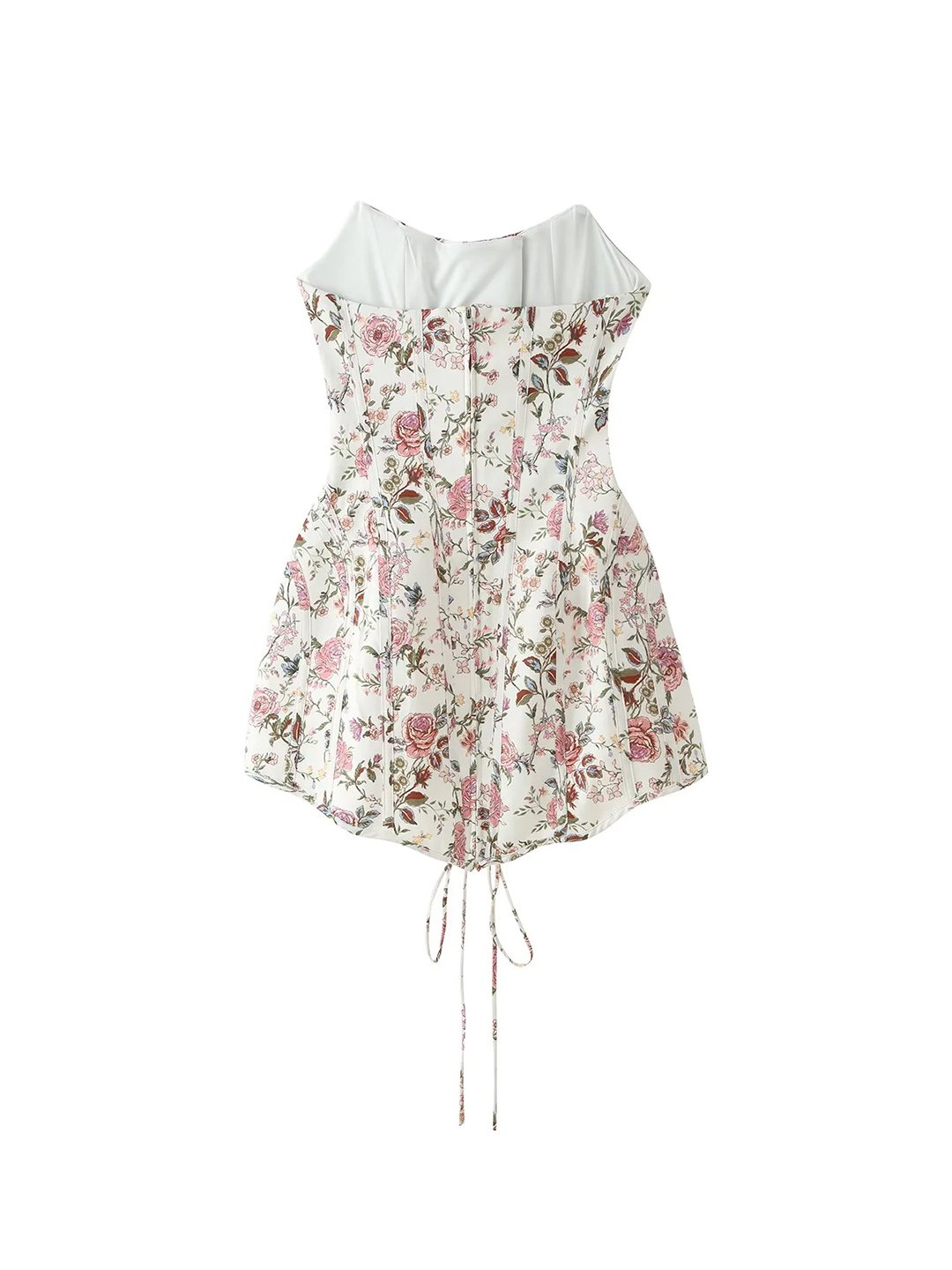 Multi Printed Straight Neck Bodycon Mini Dress
