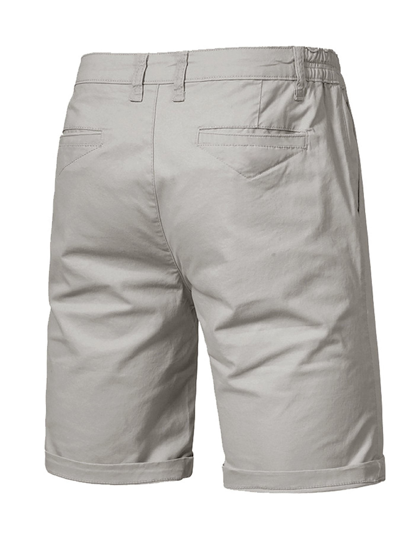 Solid Solid Pocket Detail Casual Shorts