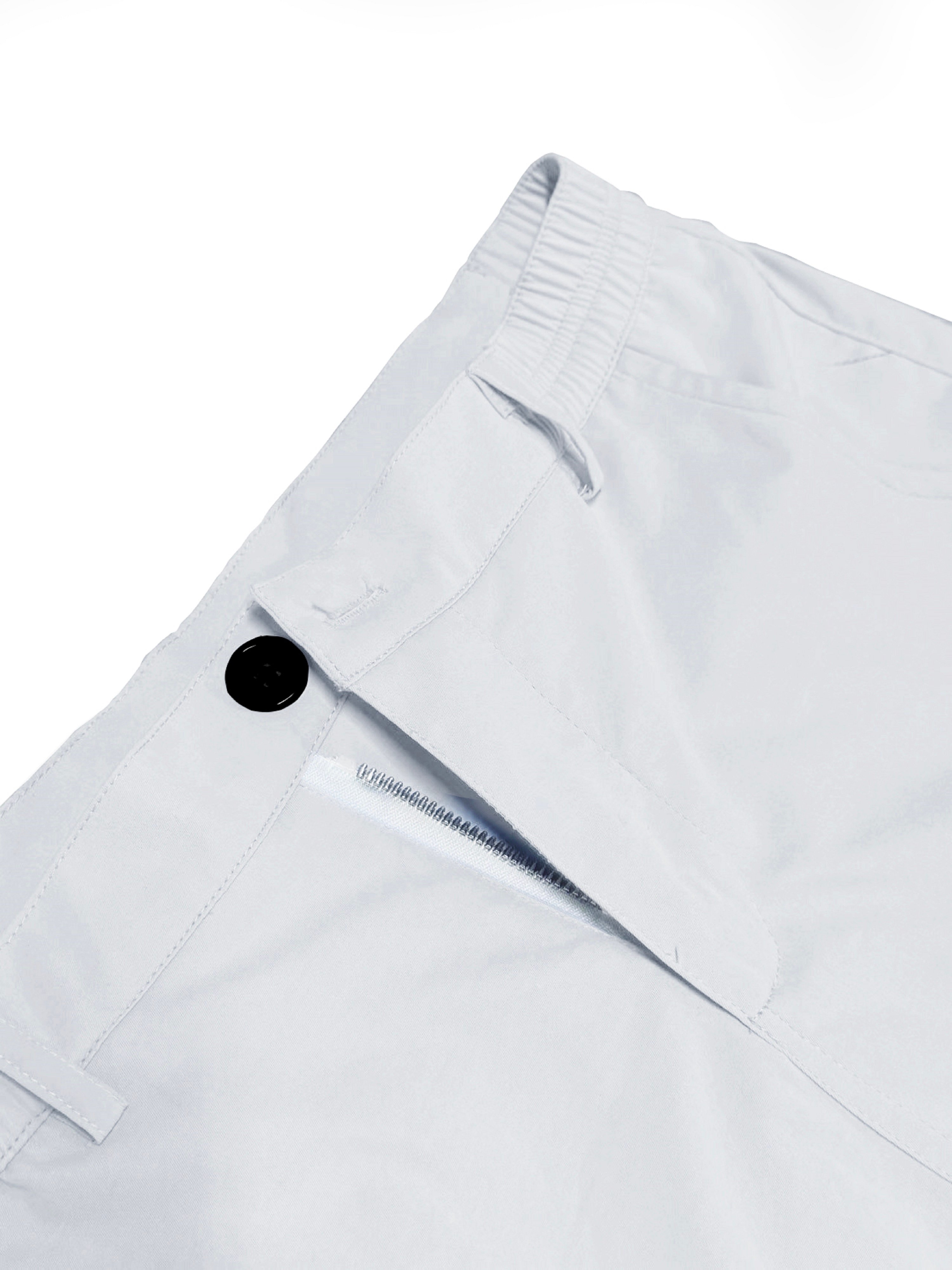 Green Solid Pocket Detail Casual Shorts
