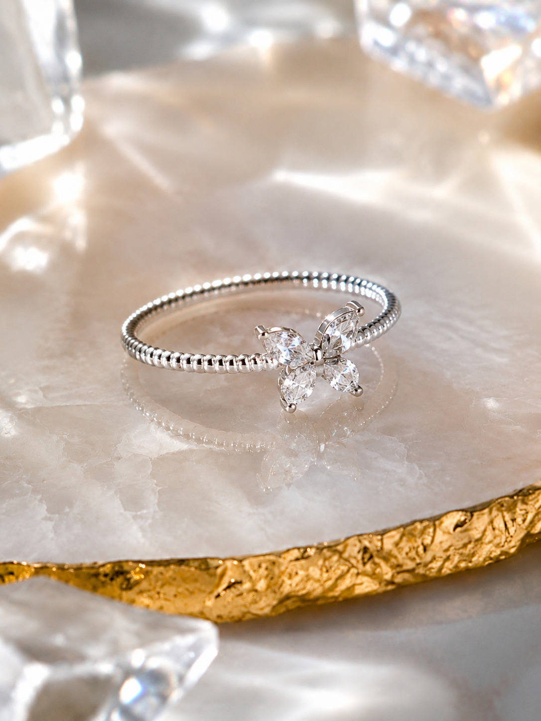 Silver Butterfly Ring