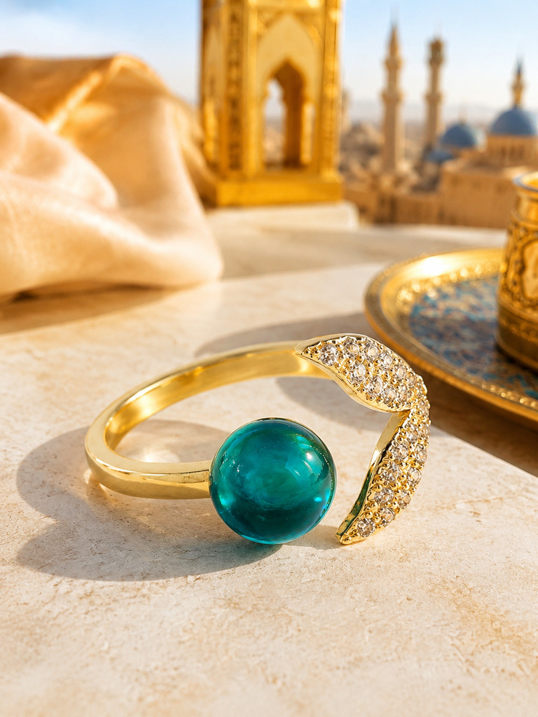 Orb Crescent Ring