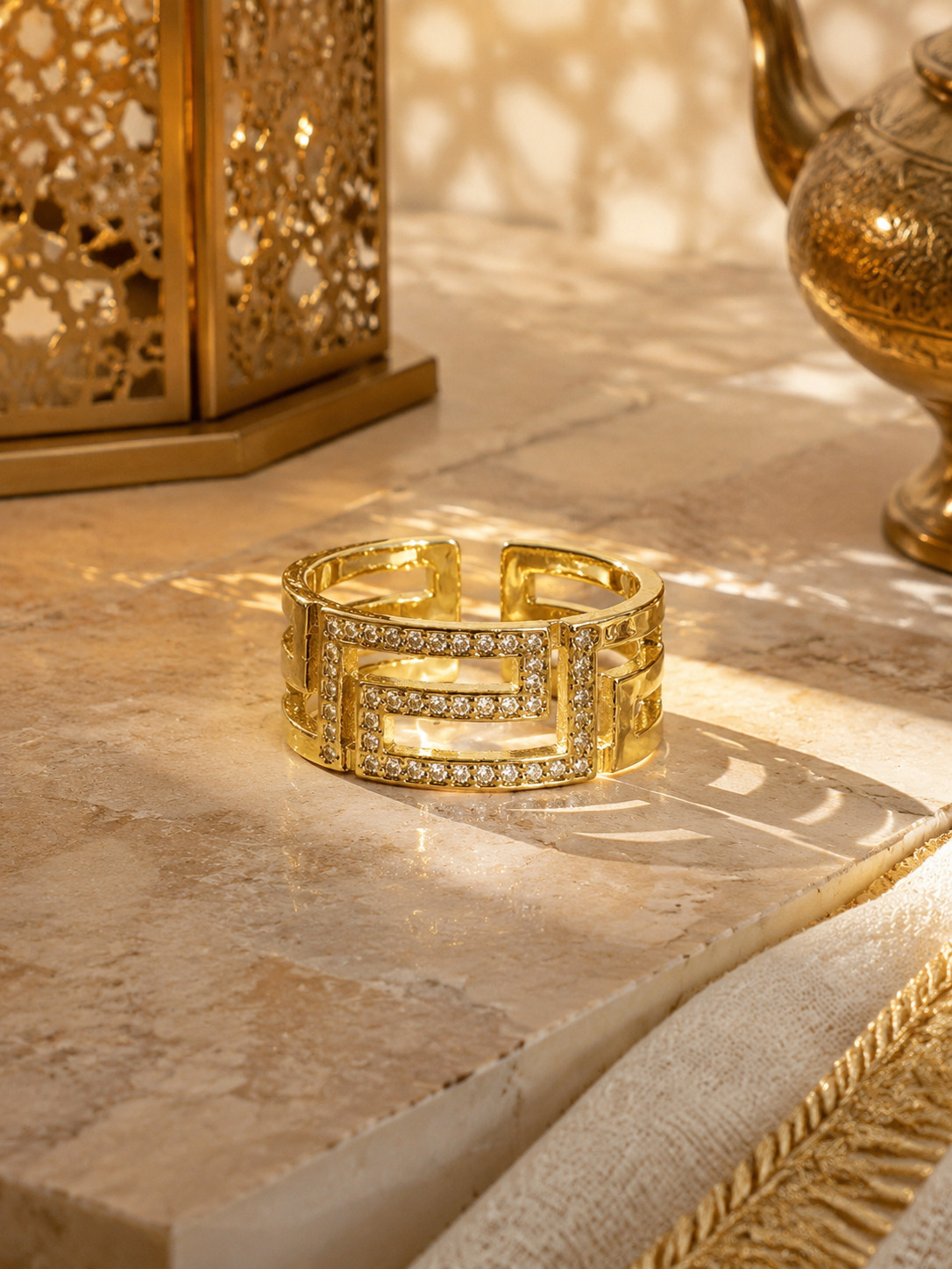 Golden Pave Ring