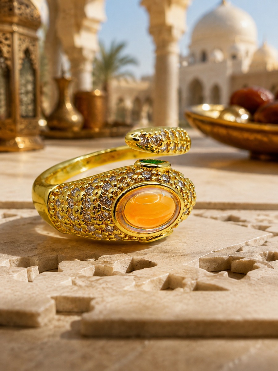 Golden Serpentine Ring