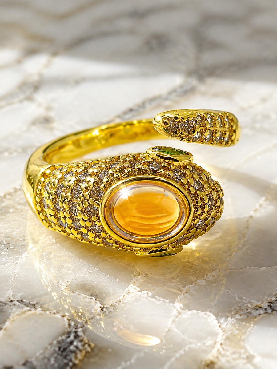 Golden Serpentine Ring