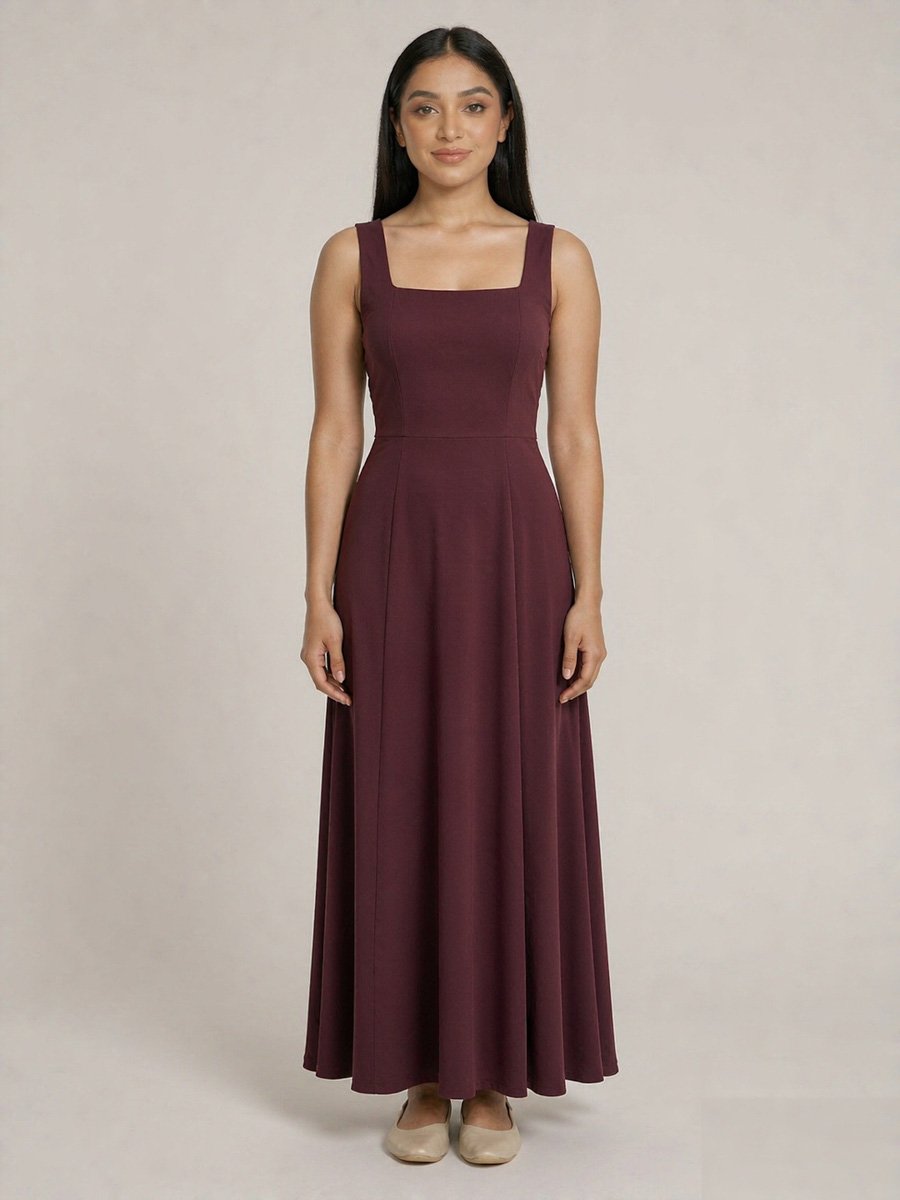 Sleeveless A-Line Maxi Dress