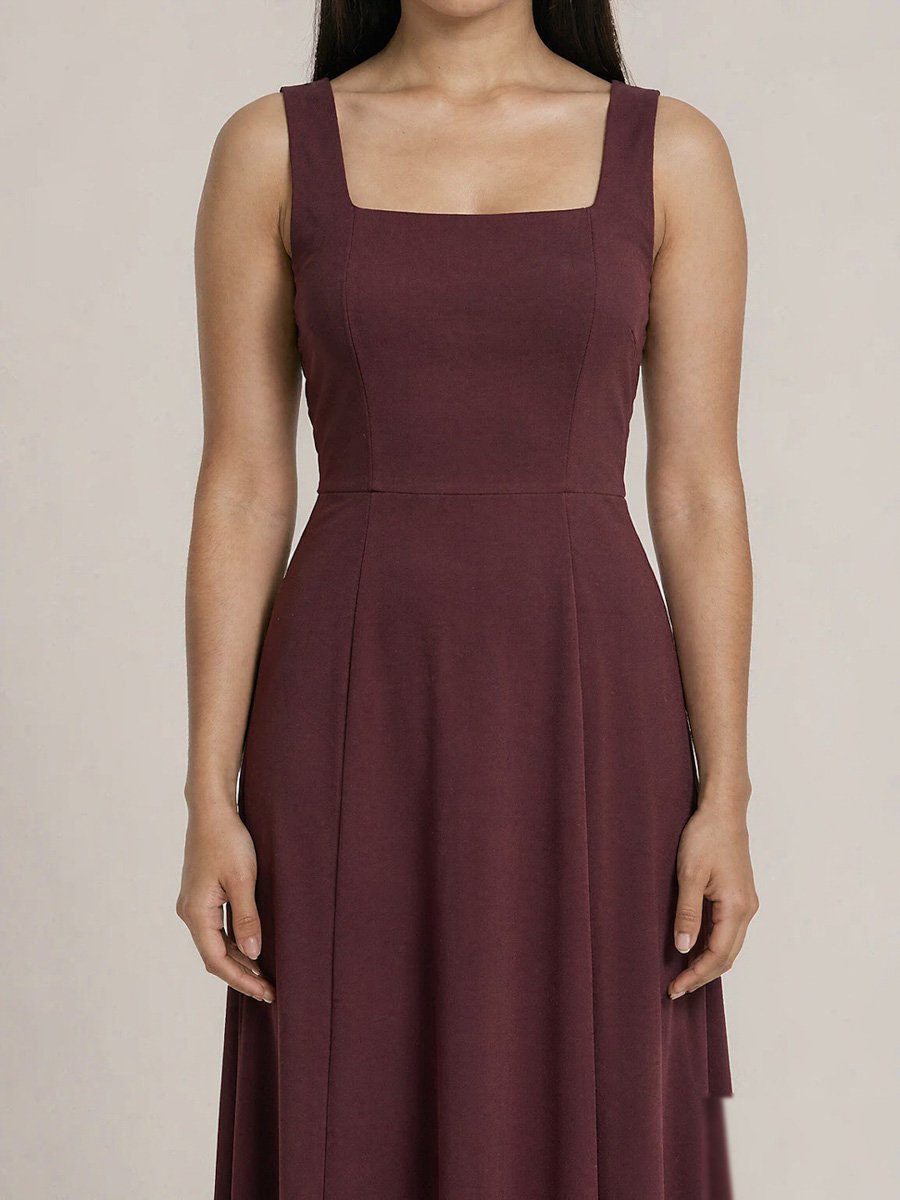 Sleeveless A-Line Maxi Dress