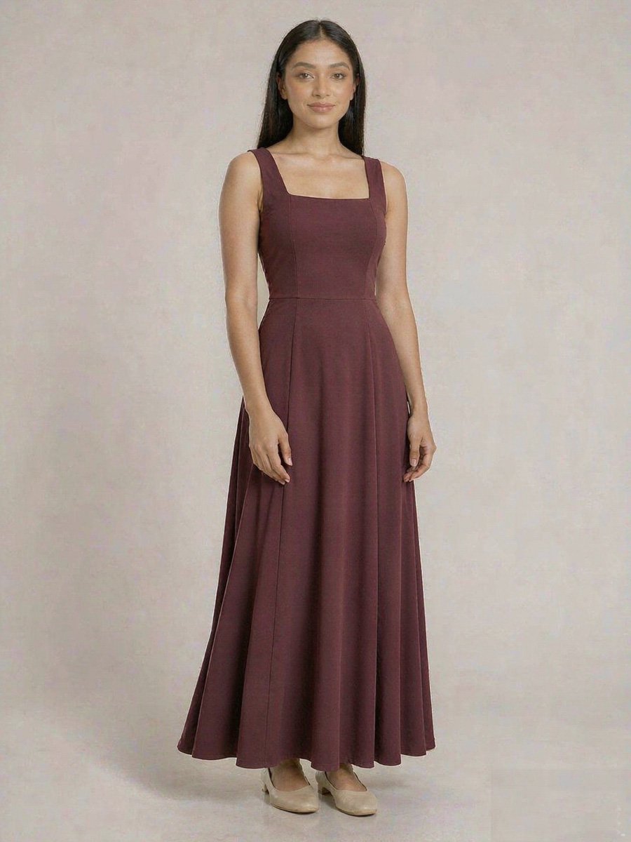 Sleeveless A-Line Maxi Dress