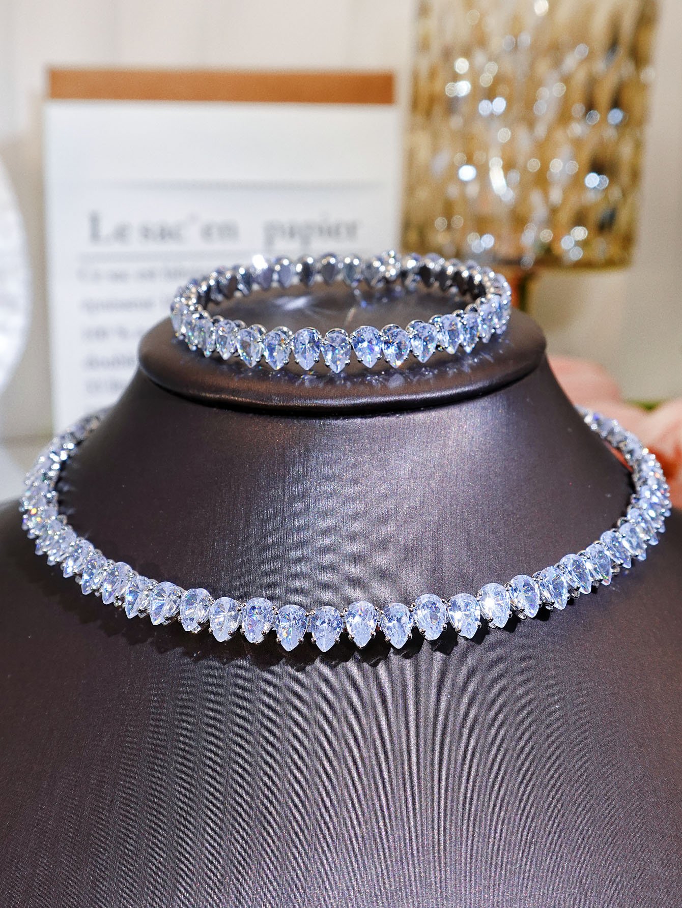 Silver Solid Necklace and Bracelet Set