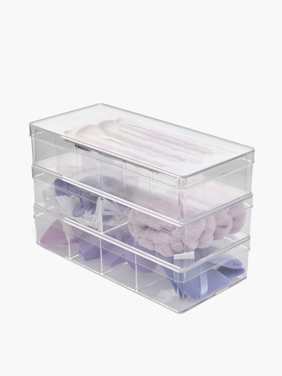 Assorted Makeup Accessory Set with Tiered Organiser