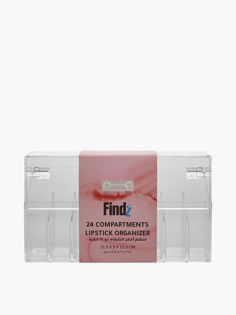Lipstick 24-Compartment Organizer with Lid