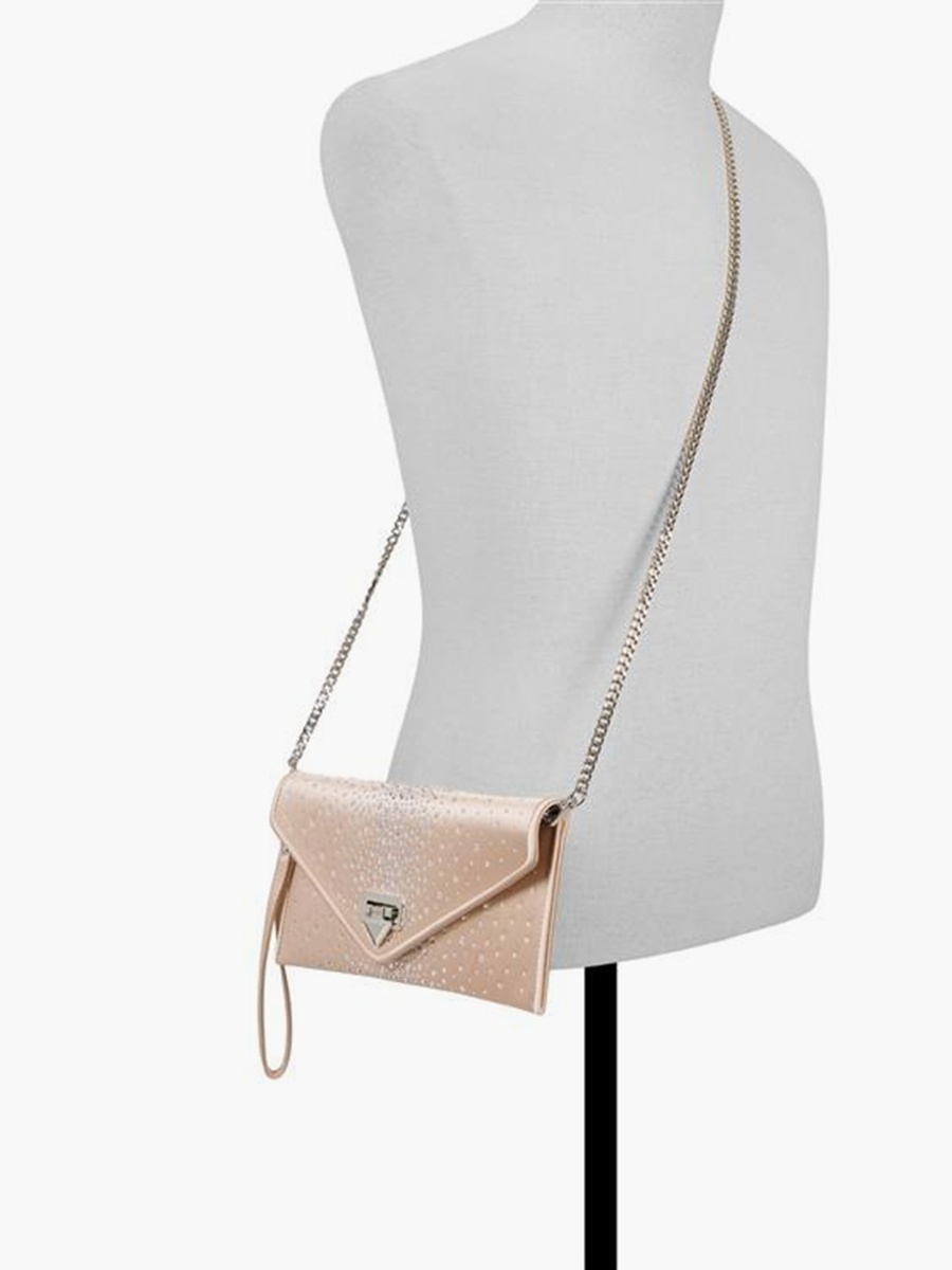 Iiliana Embellishment Clutch with Flap Closure and Detachable Strap