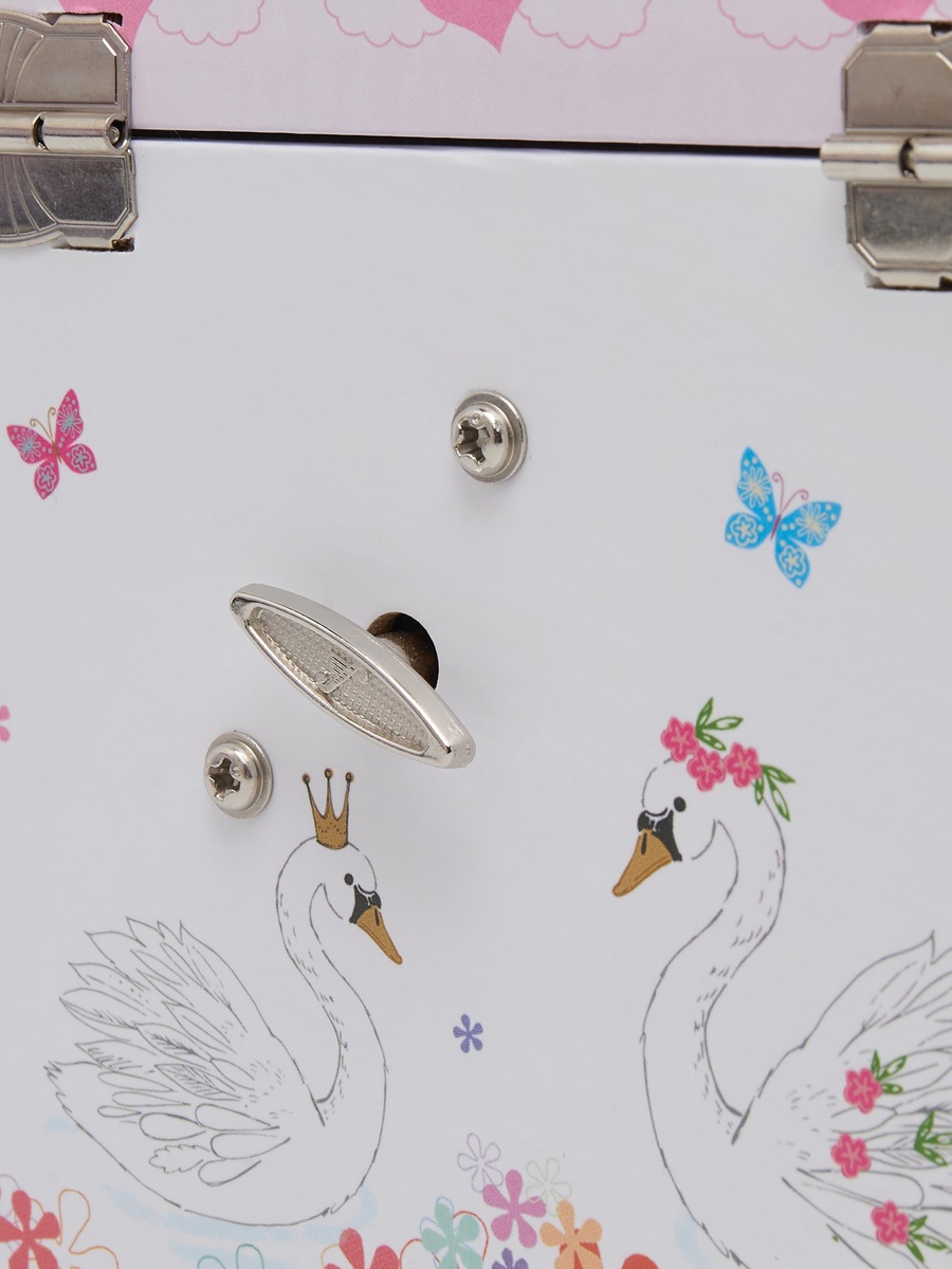 4 Compartment Jewellery Organizer Ballerina Print - 16.8x13x14 cm