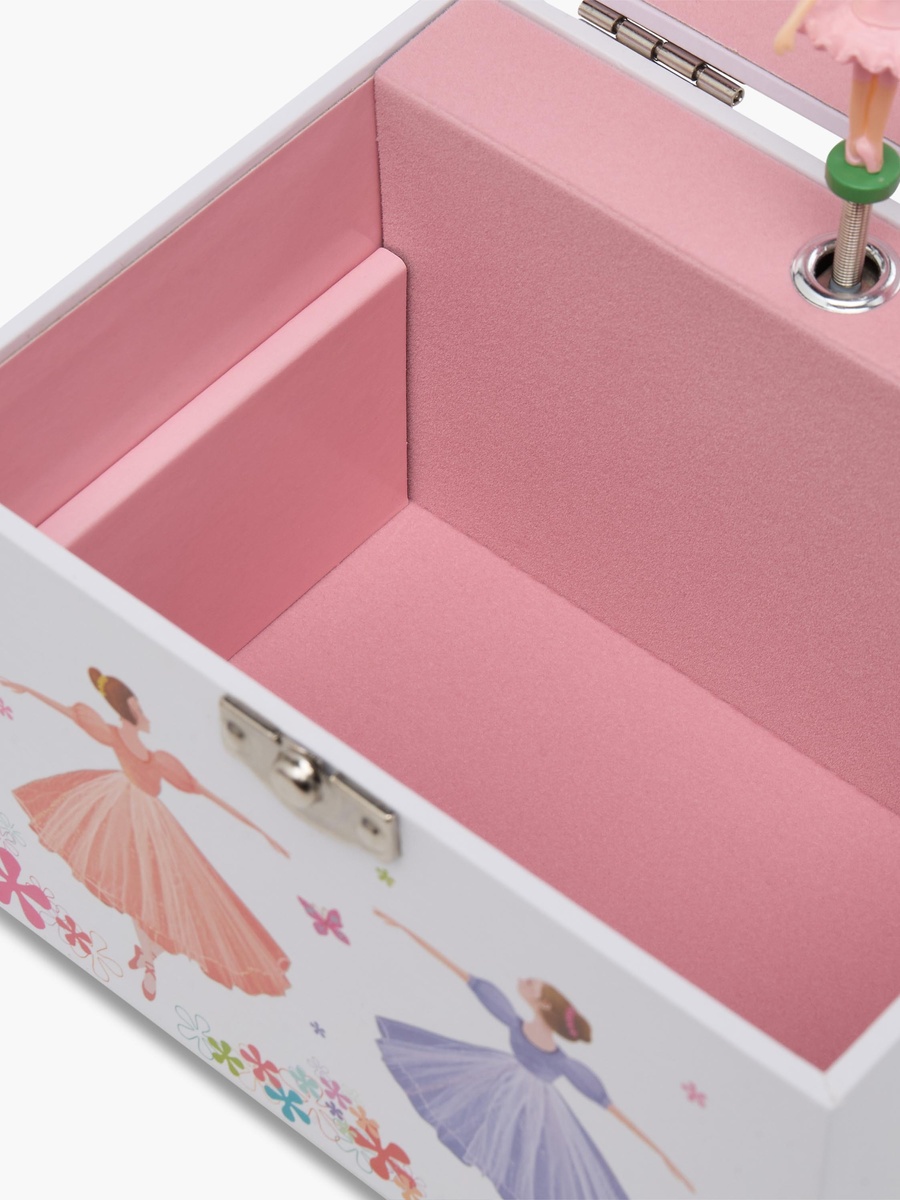 4 Compartment Jewellery Organizer Ballerina Print - 16.8x13x14 cm