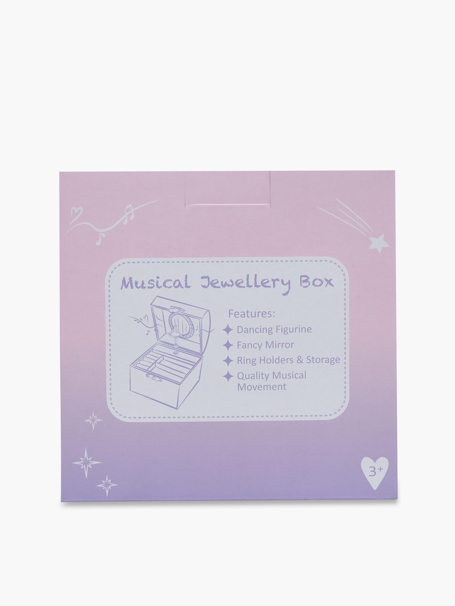 4 Compartment Jewellery Organizer Ballerina Print - 16.8x13x14 cm