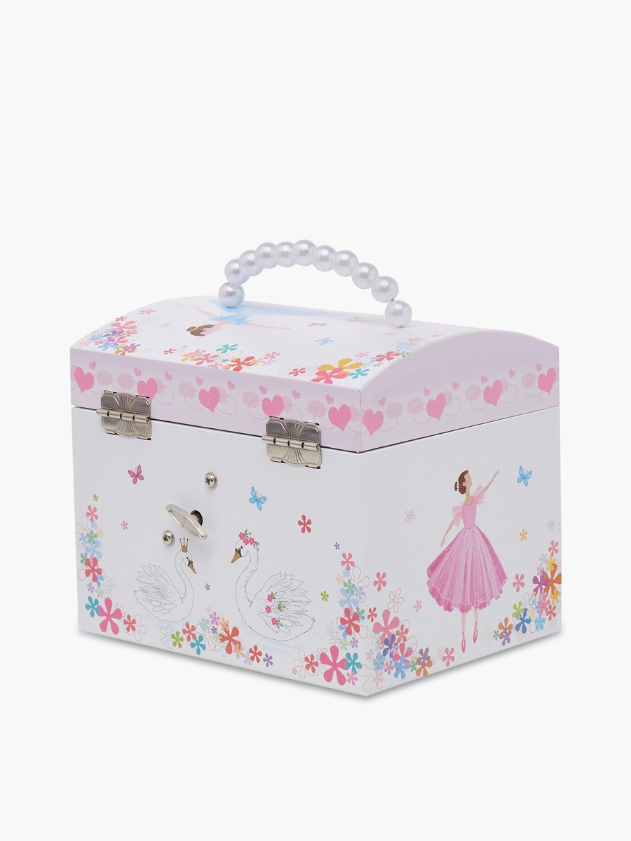 4 Compartment Jewellery Organizer Ballerina Print - 16.8x13x14 cm