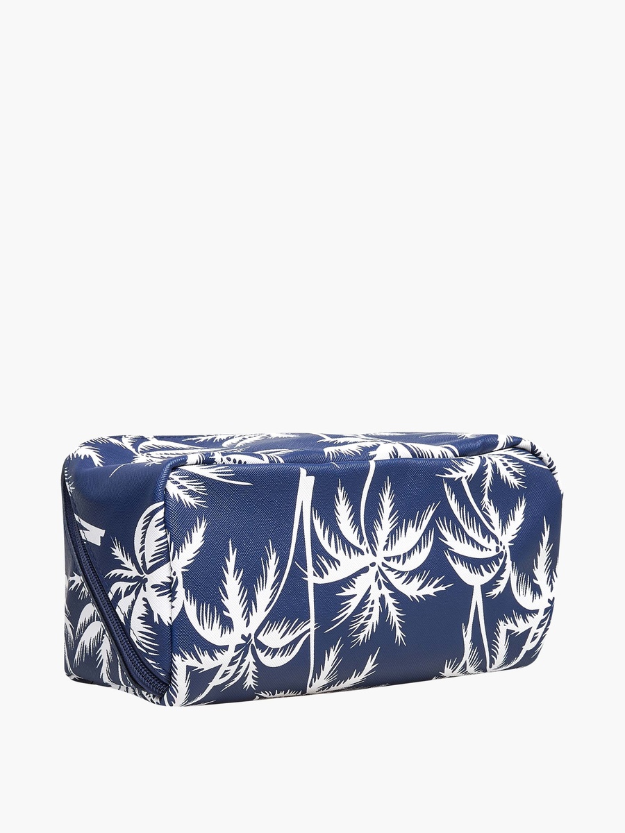 Tropical Print 2 Compartment Jewellery Organizer with Zip Closure - 24x12x12 cm