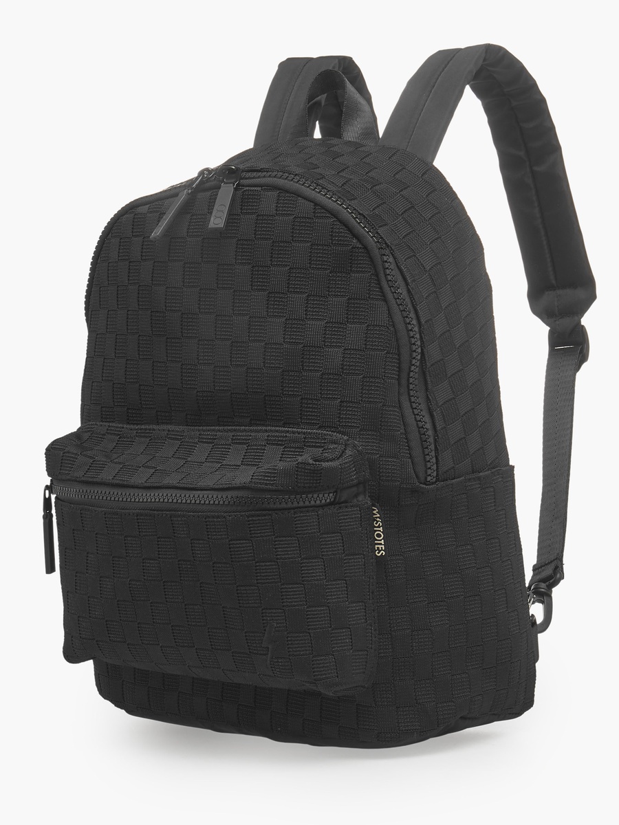 Checked Printed Backpack with Adjustable Shoulder Straps