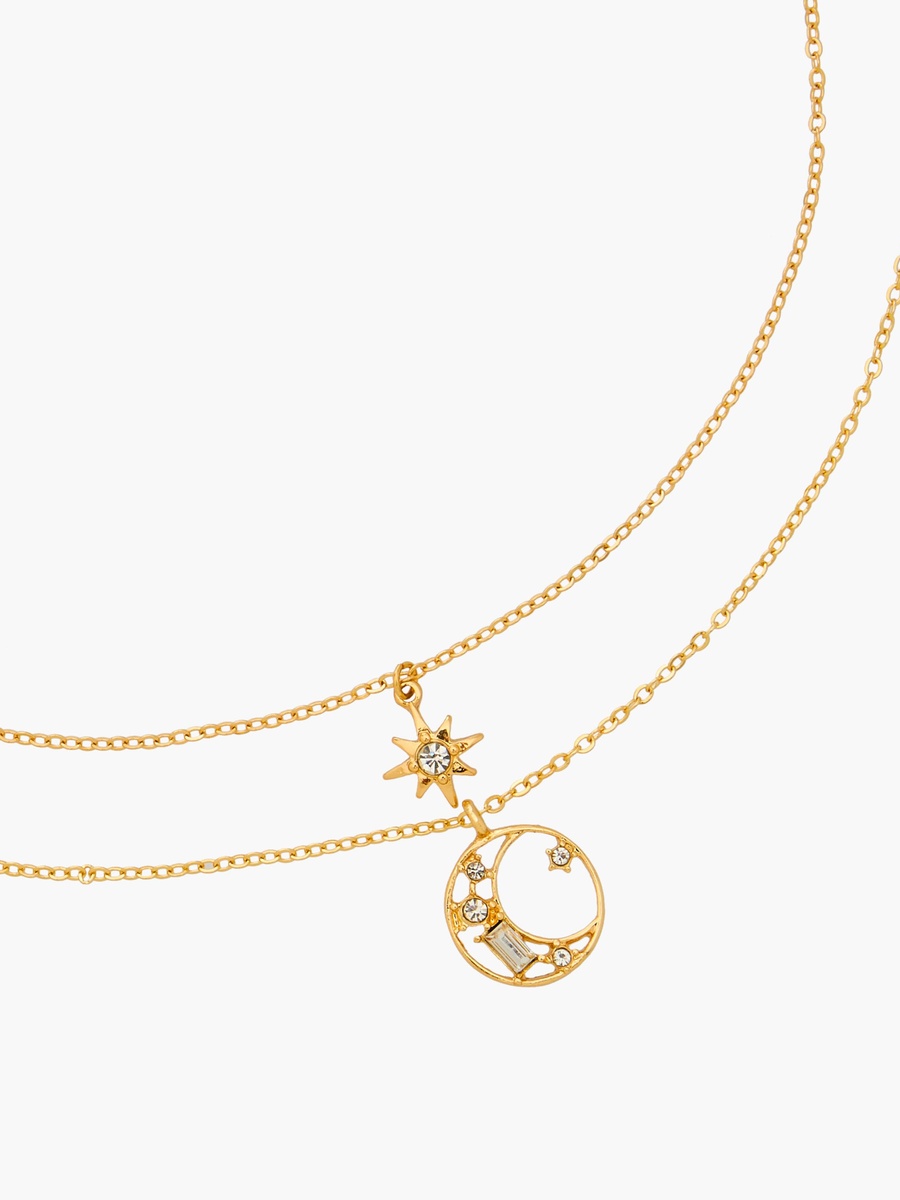 Set of 2 - Gold Tone Necklace with Pendant