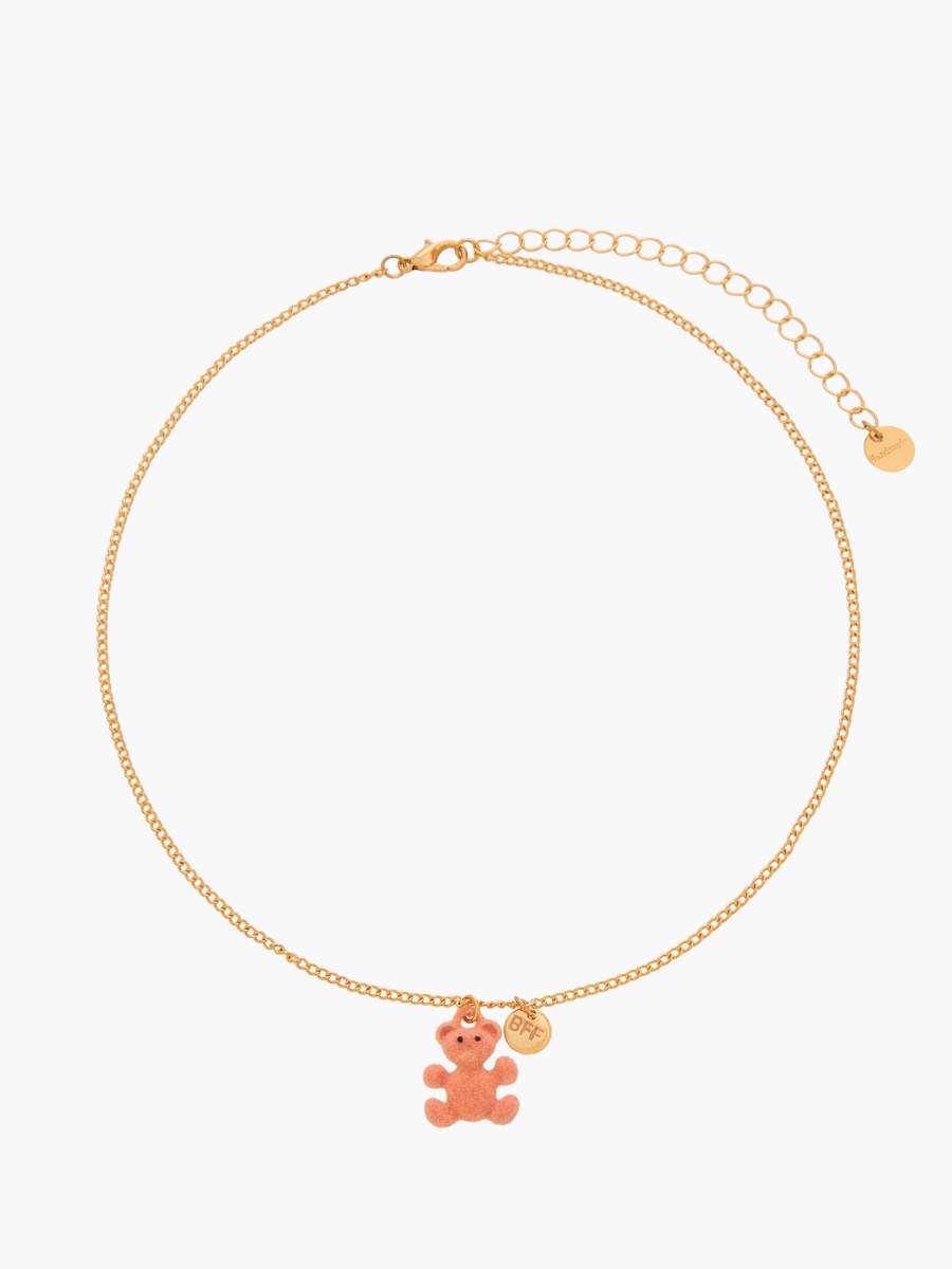 Pack of 2 Gold Tone Necklace with Bear Design