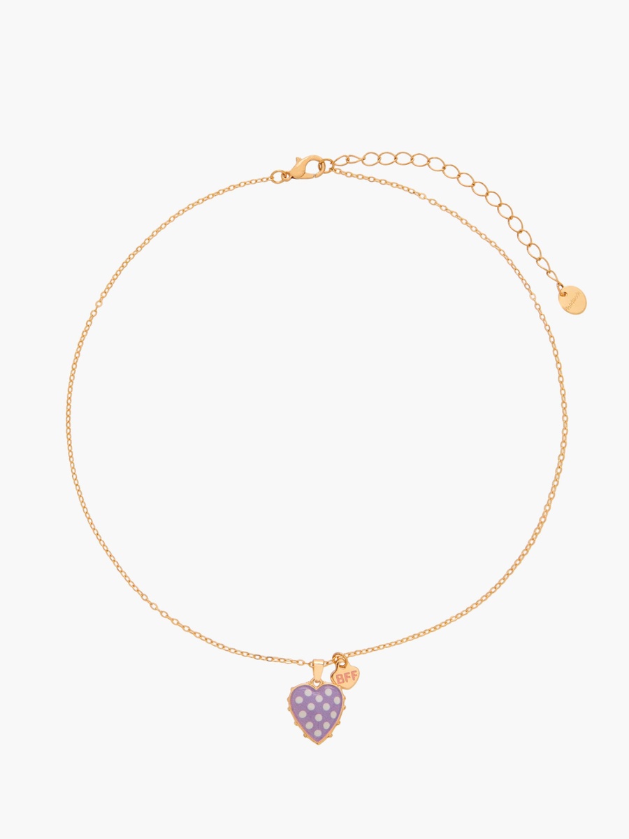 Pack of 2 Gold Tone Necklace with Heart Pendant