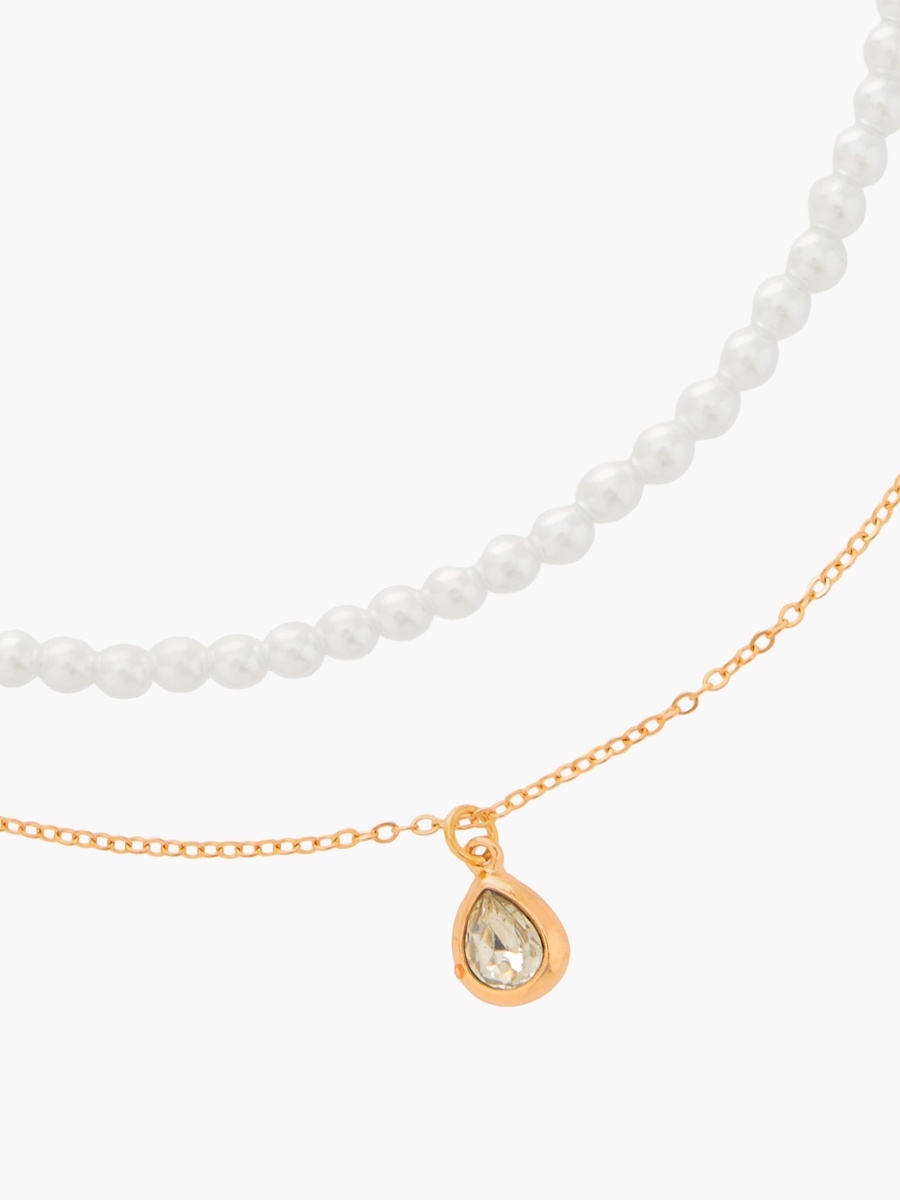 Set of 2 - Metallic Necklace with Assorted Design
