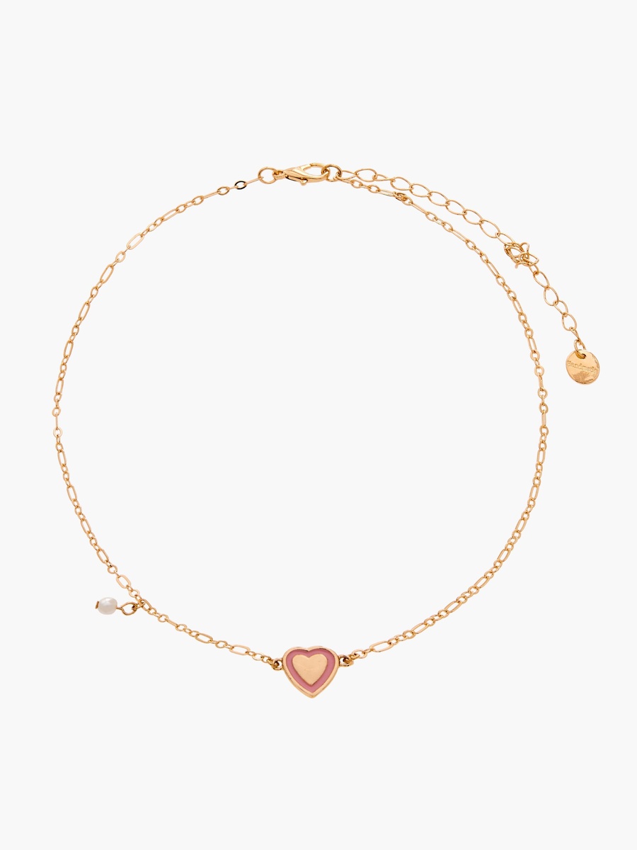 Pack of 2 Gold Tone Necklace with Heart Pendant
