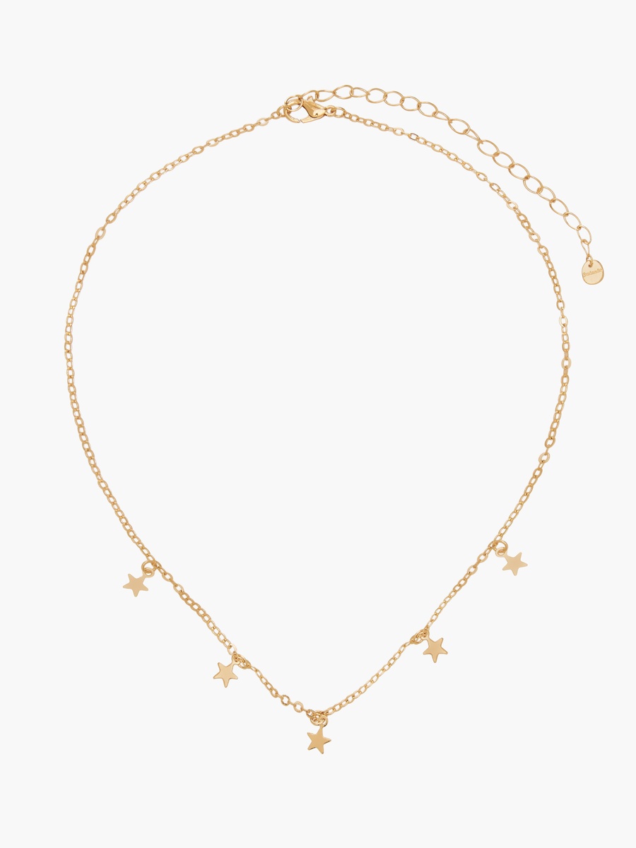 Pack of 5 Gold Tone Necklace with Metallic Charms