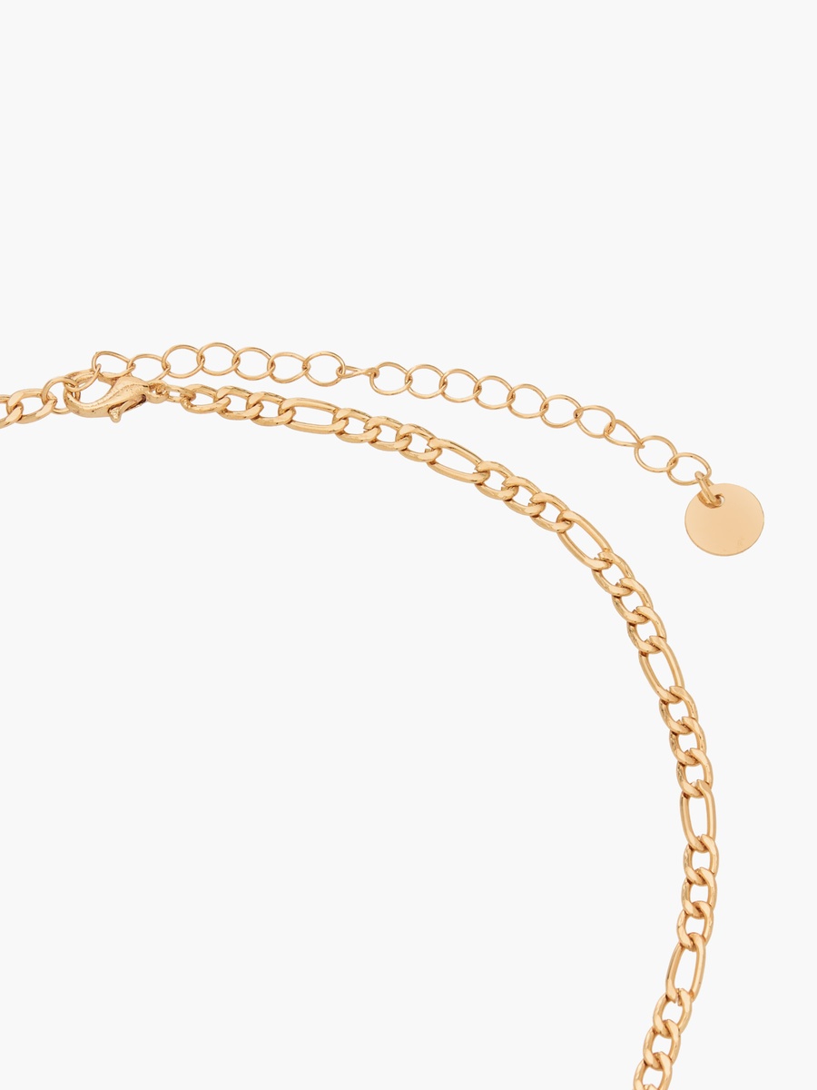 Pack of 5 Gold Tone Necklace with Metallic Charms