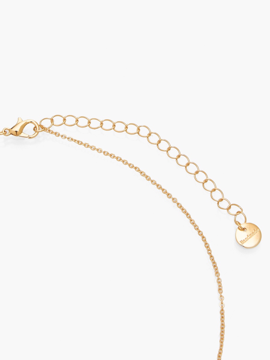 Gold Tone Necklace with Cross Pendant
