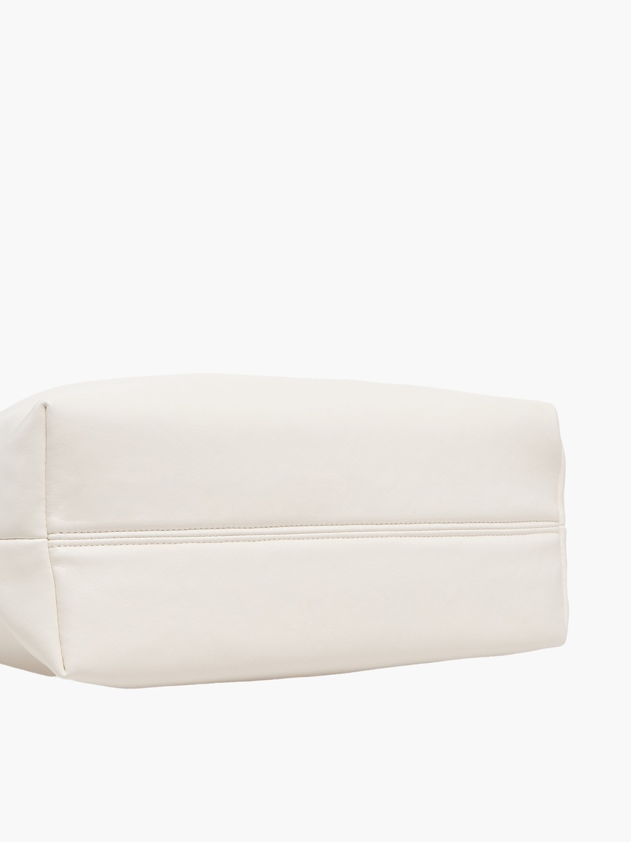 Solid Shoulder Bag with Metallic Accent