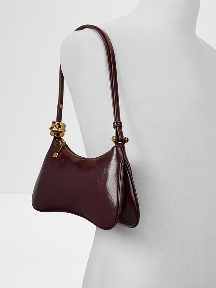 Amellie Plain Single Handle Shoulder Bag with Zipper Closure
