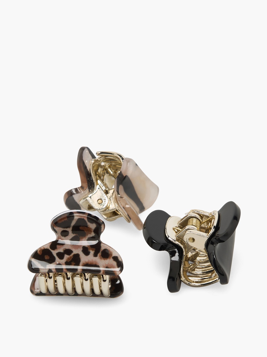 Pack of 6 Curved Hair Clamps with Assorted Design