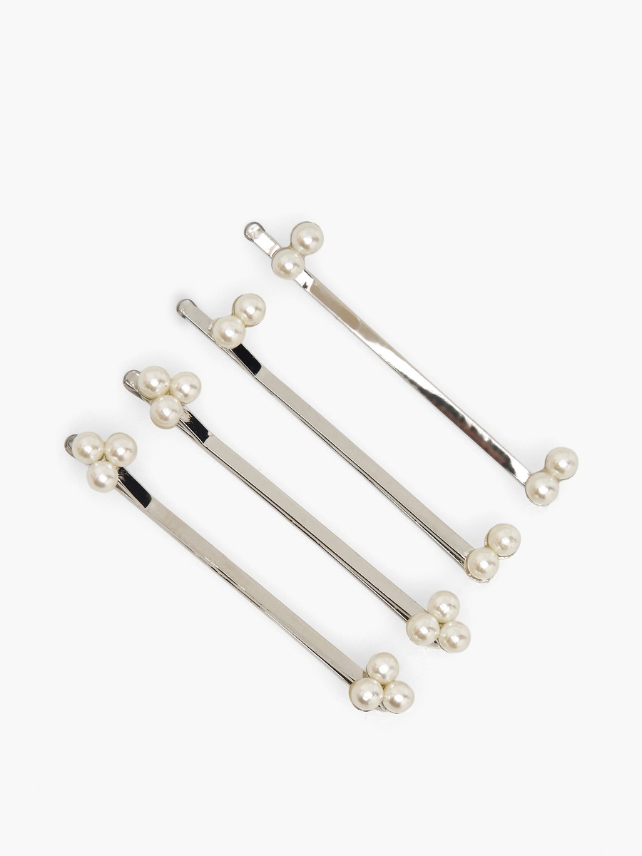 Pack of 4 Pearl Hairpin with Embellishments