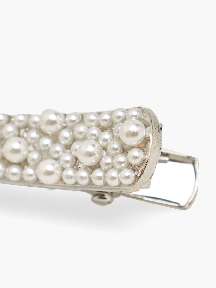 Pack of 2 Pearl Hair Clips with Embellishments
